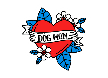 Tattoo Sailor Dog Mom Sticker