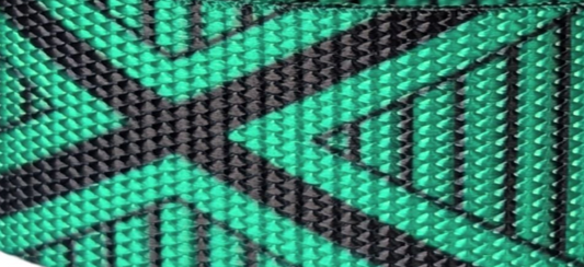 7' Green Aztec Handsfree Leash | 4-Way Adjustable