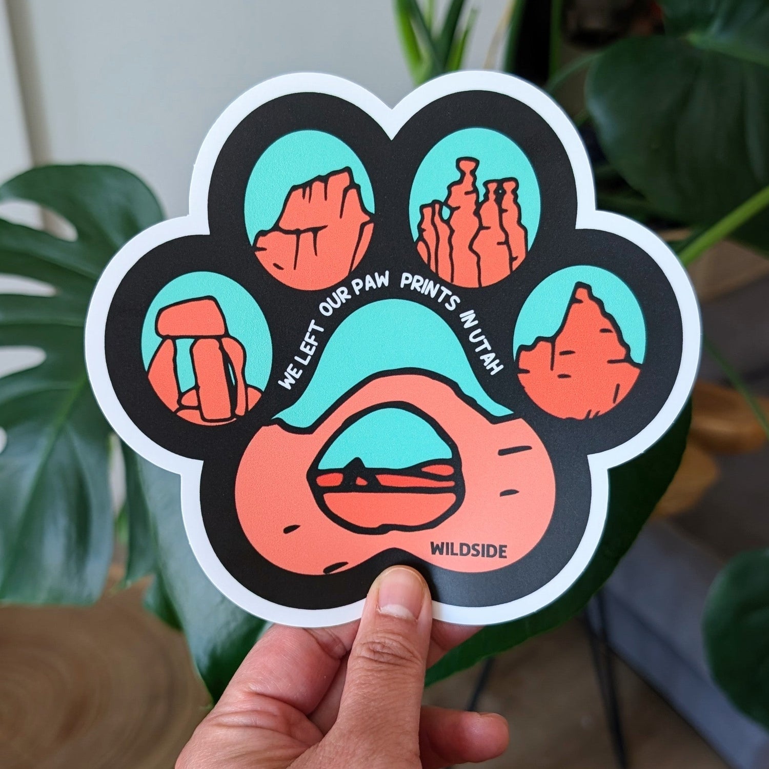 Utah National Park Sticker Paw 