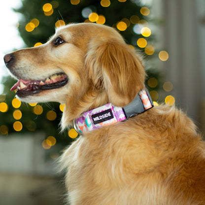 Pink Yeti Dog Collar and Leash Set (Rust Proof )