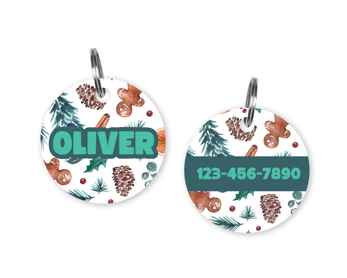 Winter Spice Custom Dog ID Tag