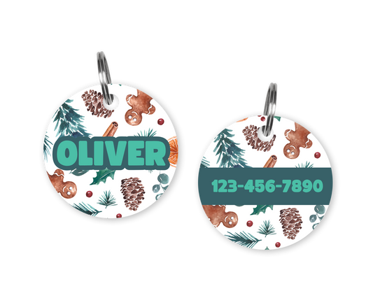 Winter Spice Custom Dog ID Tag