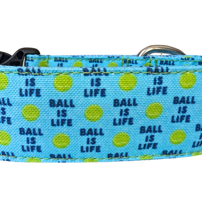 Ball is Life Lightweight Dog Collar (Blue)