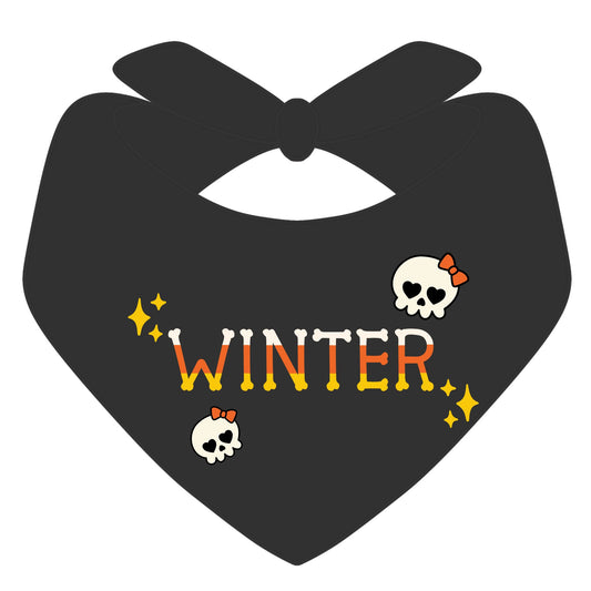 Candy Corn Bones Dog Bandana with Custom Name