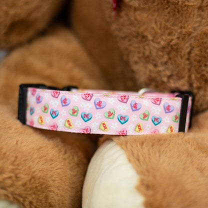 Anti Valentine Candy Hearts Durable Dog Collar
