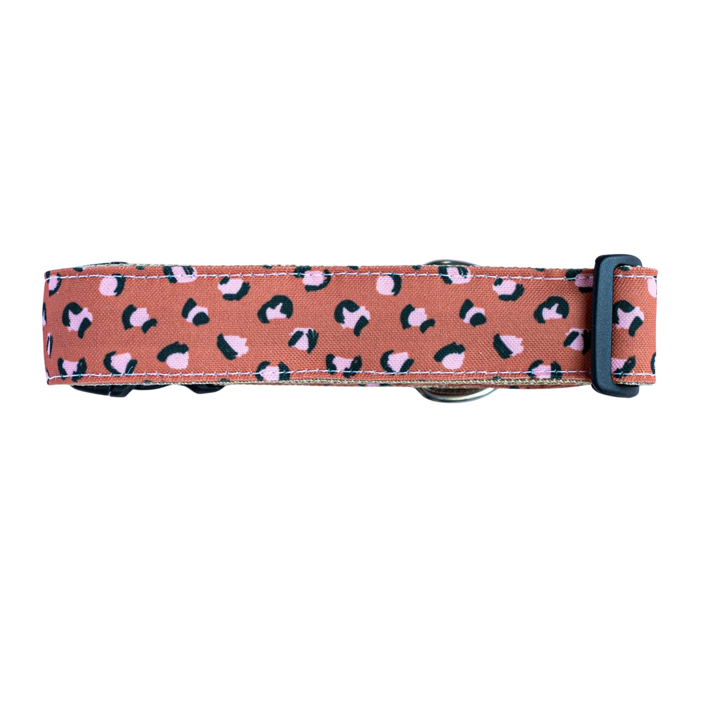 Rust & Pink Cheetah - Eco Canvas Collar