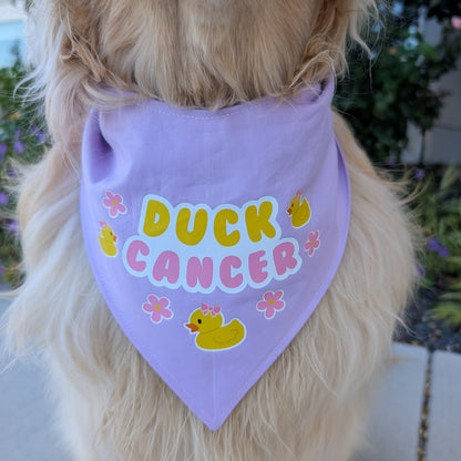 dog cancer awareness, duck cancer dog bandana, fuck cancer bandana 