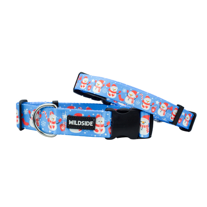 Cutesy Snowman Rust Proof Dog Collar