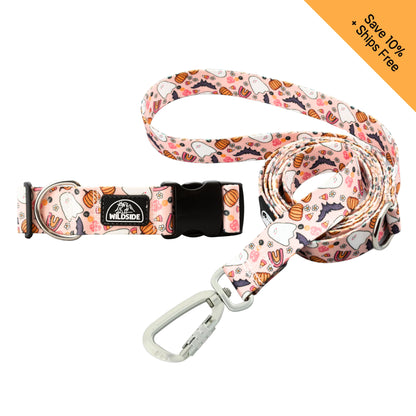 Cutie Pie Ghost Dog Collar + Leash Set — Adventure-Proof
