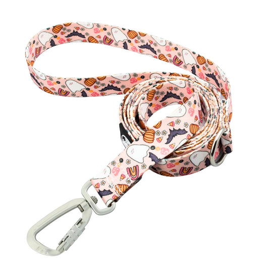 Cutie Pie Pink Ghost Rust Proof Dog Leash