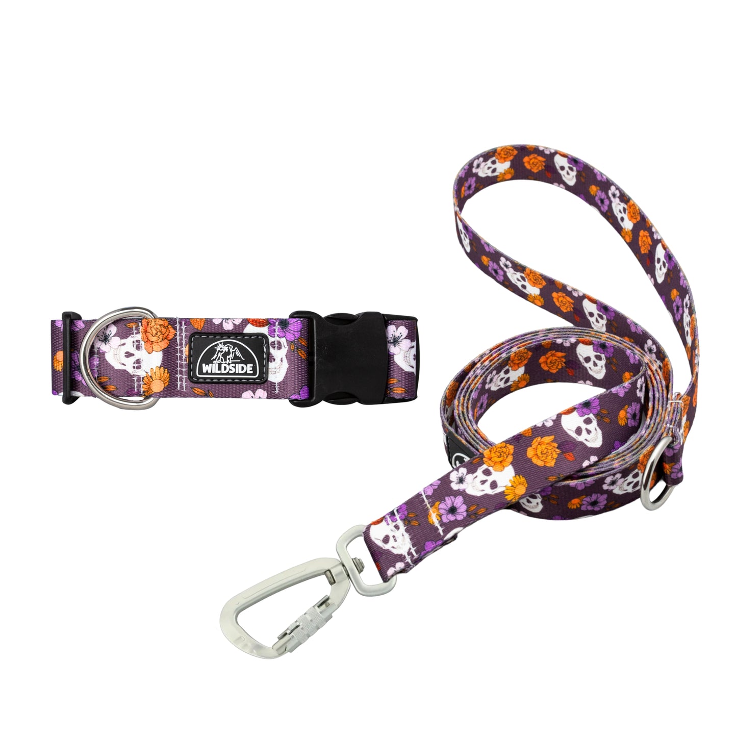 Skully Gardens Dog Collar + Leash Set — Adventure-Proof