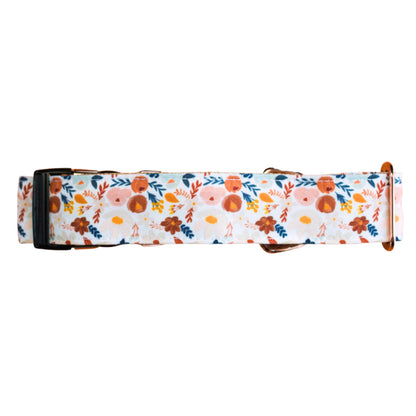 fall autumn dog collar, wide dog collar, cute dog collar, durable dog collar, rust proof dog collar 