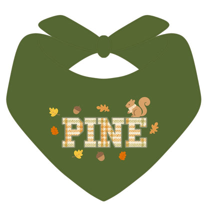 Fall Plaid Dog Bandana – Personalized Autumn Dog Bandana with Custom Name, Boy Version