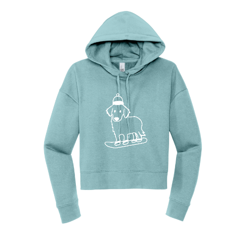 cute snowboarding hoodie , crop top hoodie 