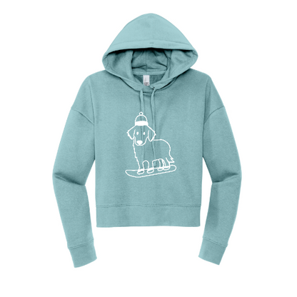 cute snowboarding hoodie , crop top hoodie 