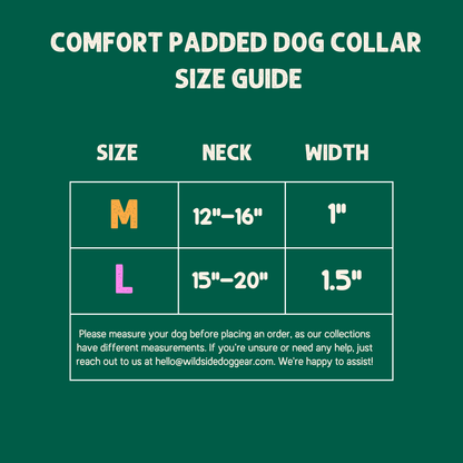 Wild Meadows Padded Comfort Dog Collar