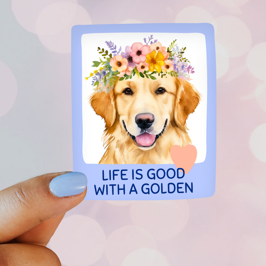 dog mom sticker, dog mom gifts, christmas gift for dog mom, golden retriever gift ideas, golden retriever sticker , cute dog sticker
