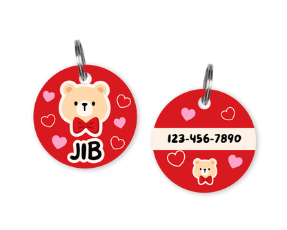 Sweet Teddy Bear Custom Dog ID Tag