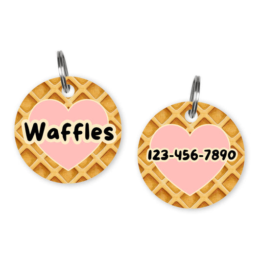 Waffle Love Custom Dog ID Tag