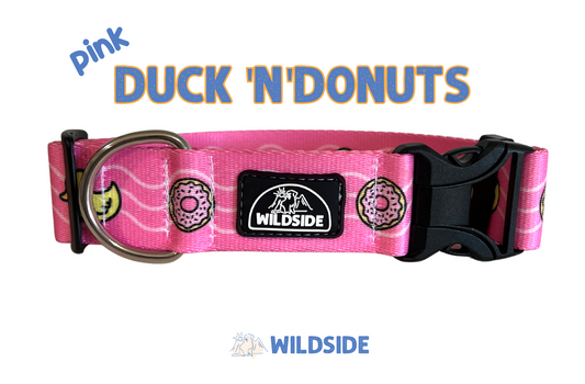 Duck N Donuts Water-Resistant Dog Collar (pink)