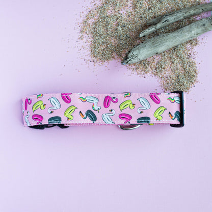 Rubber Duckie & Friends- Eco Canvas Collar (pink)