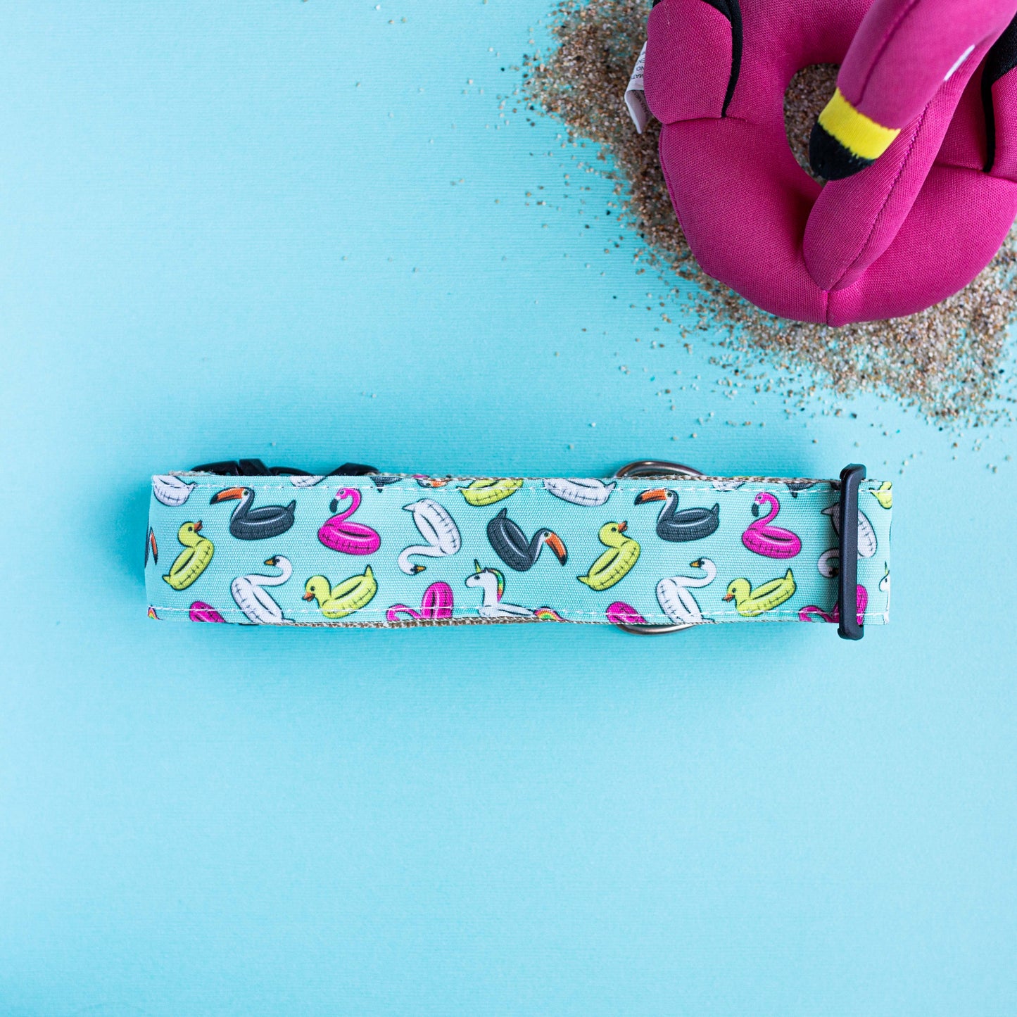 Rubber Duckie & Friends- Eco Canvas Collar (mint)
