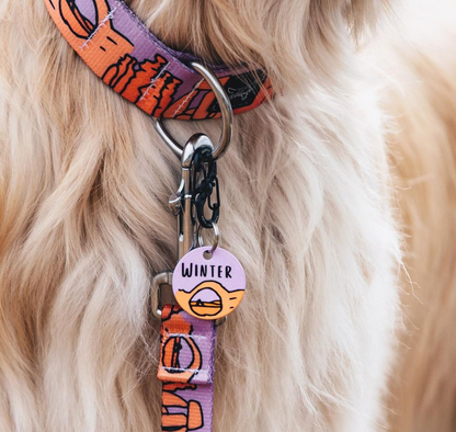 Teal Boba Dog ID Tag