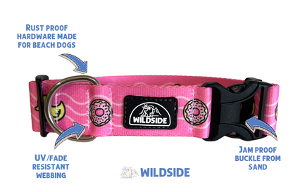 Duck N Donuts Water-Resistant Dog Collar (pink)