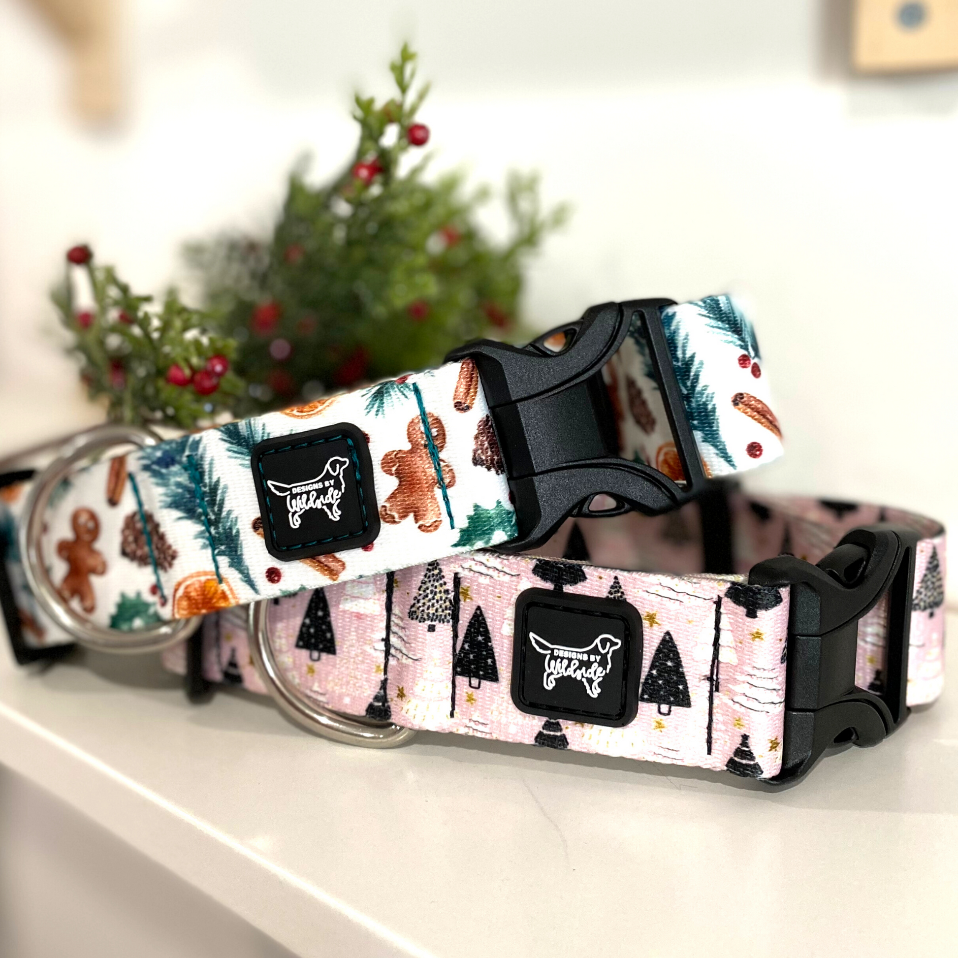 Merry Spice Water Resistant Dog Collar Festive Holiday Gift