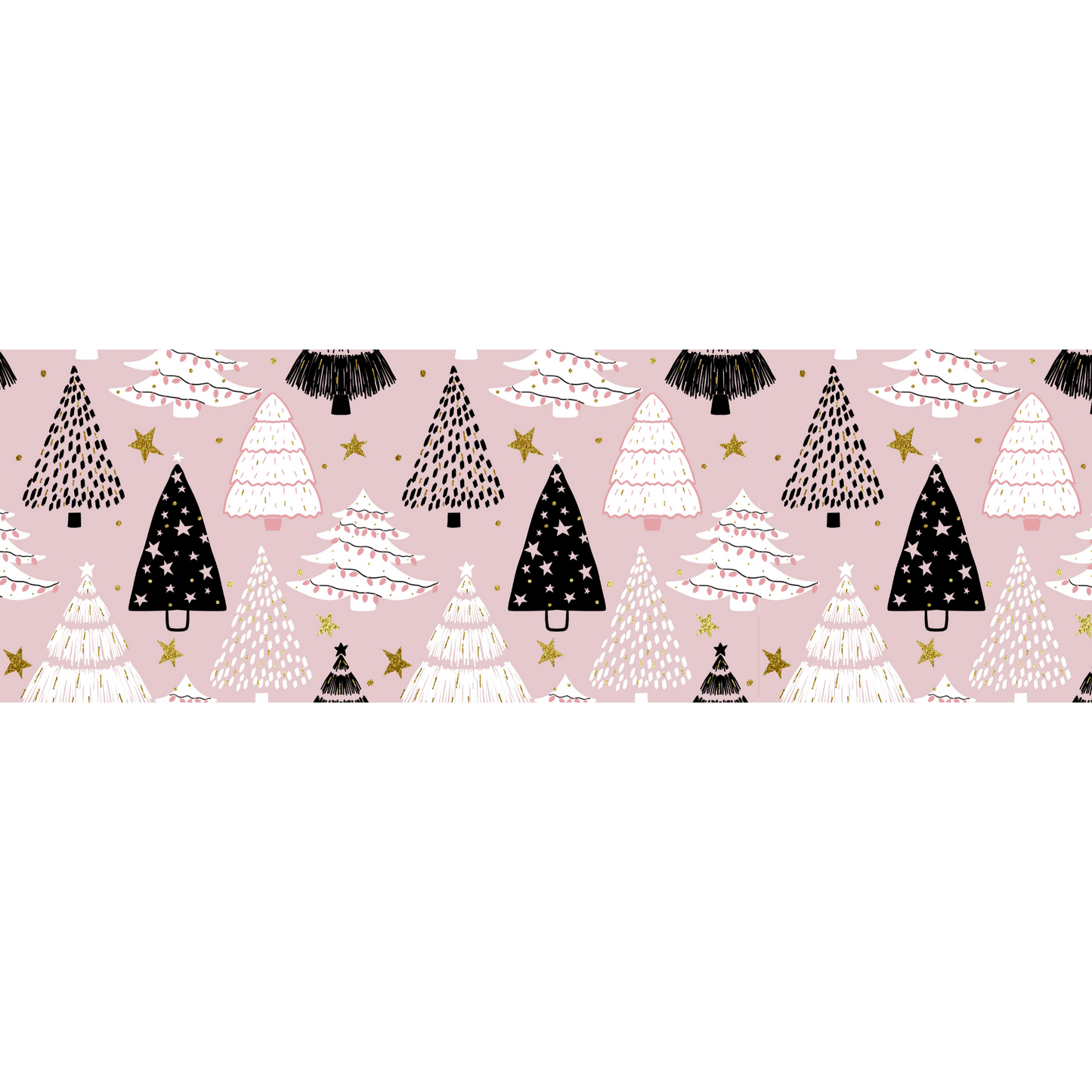 Oh So Pink Xmas Trees Water Resistant Dog Collar - Designs By Wildside 