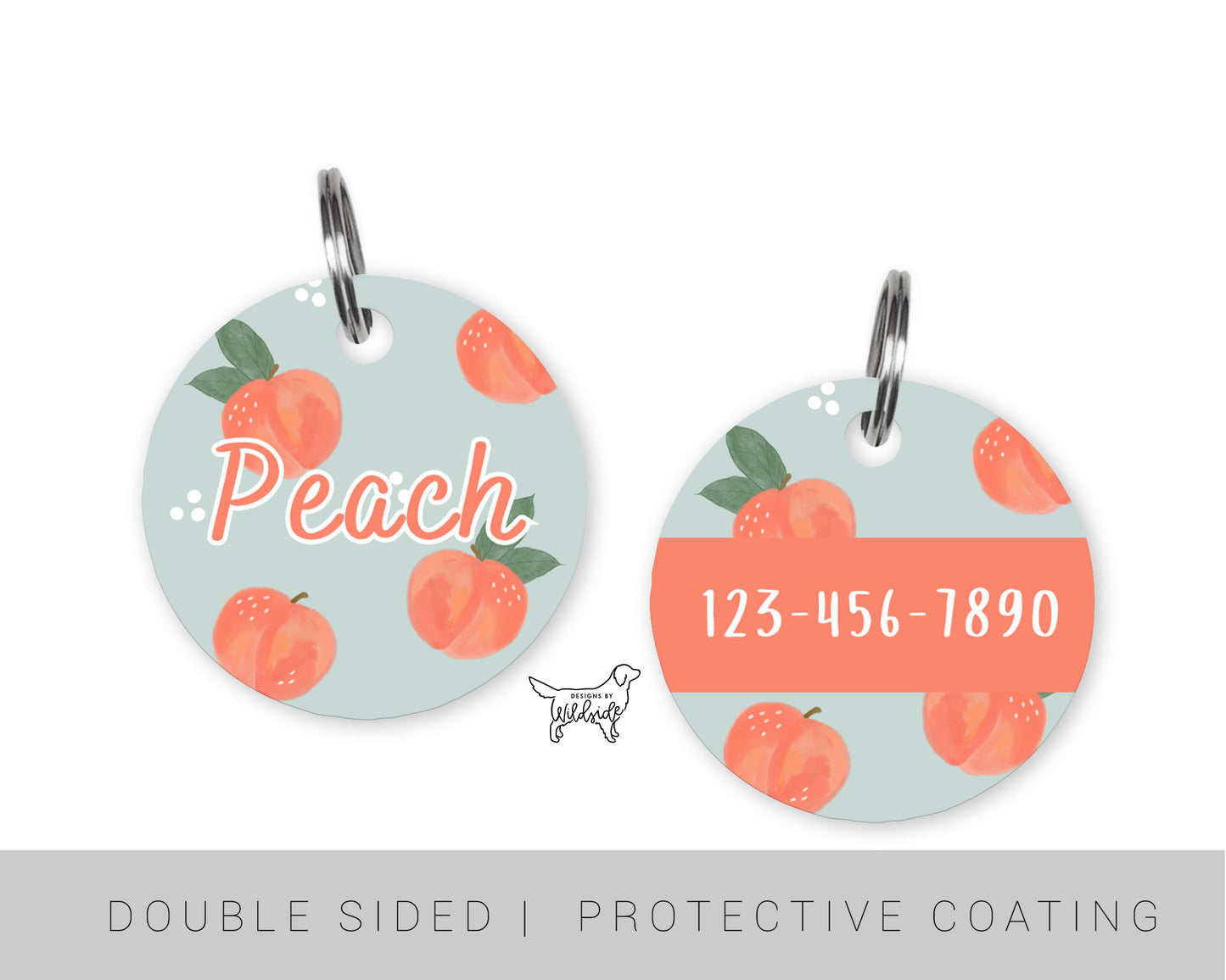 Just Peachy Custom Dog ID Tag